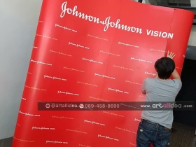 แบ็คดร๊อป Photo Backdrop, Popup, pullframe สำหรับออกบูธ ฉากหลังถ่